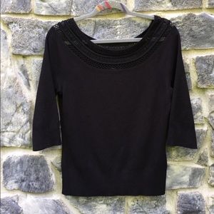 Long Sleeve Crochet Detail Blouse